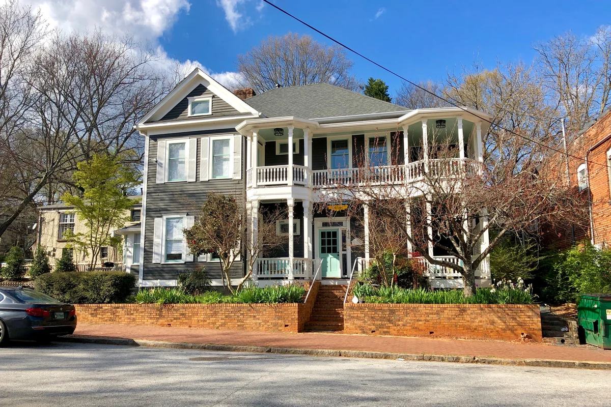 Victorian homes on Augusta Avenue in Grant Park Atlanta