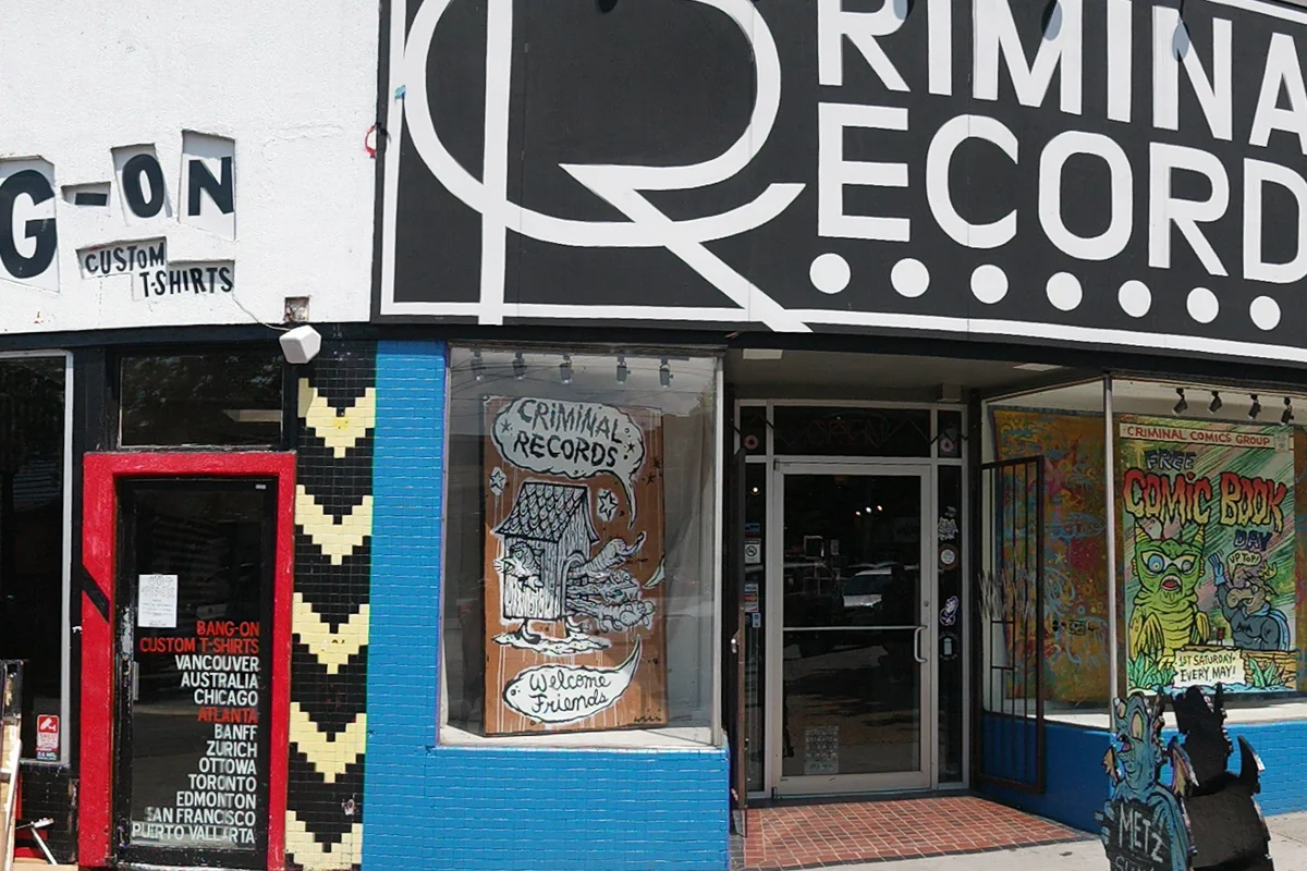 Panoramic view of the Little Five Points business district in Atlanta