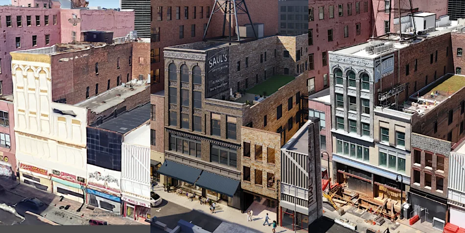 The historic 85 Peachtree building converted to apartments in South Downtown Atlanta