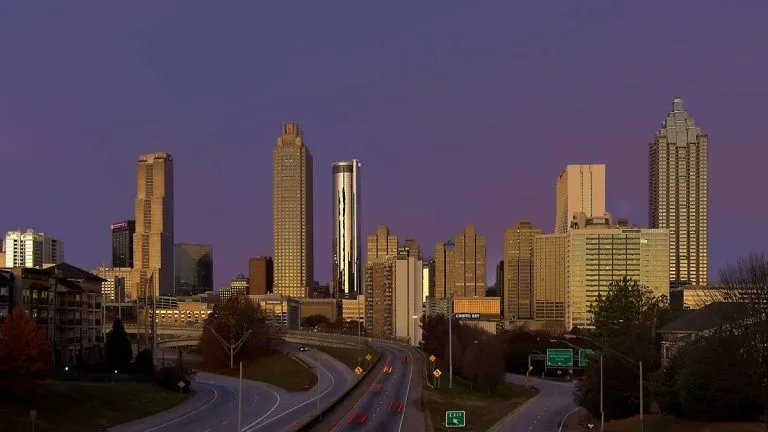 Atlanta skyline at dawn, ranked among top cities for first-time homebuyers