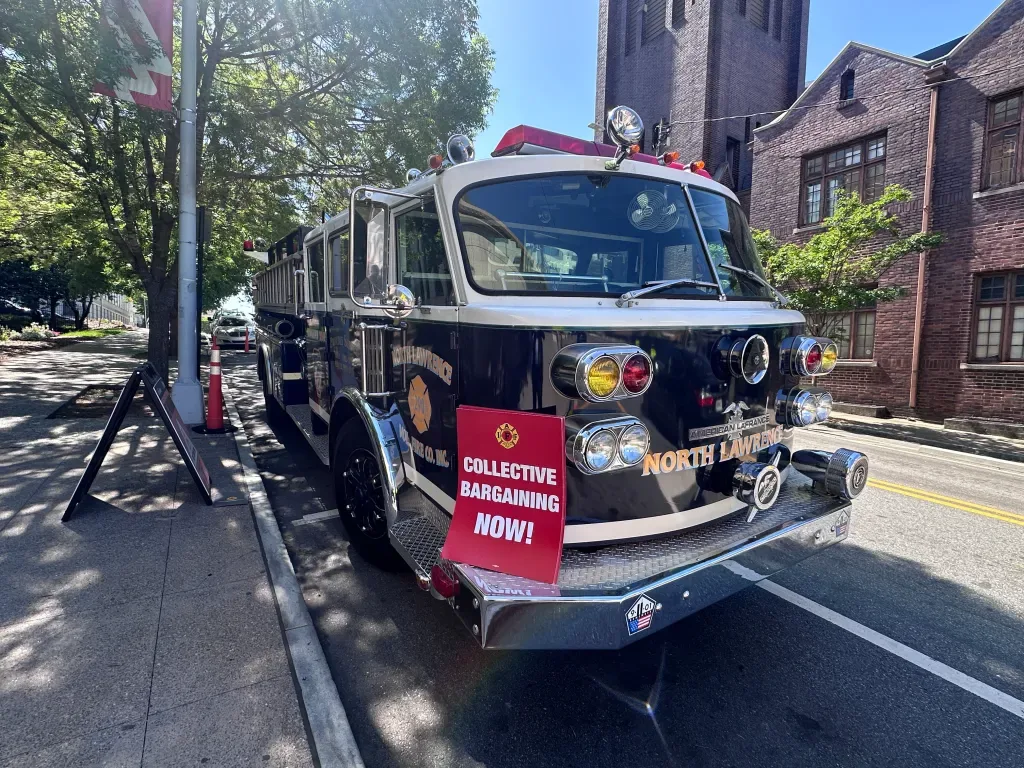 Atlanta City Council chambers during firefighter pay debate
