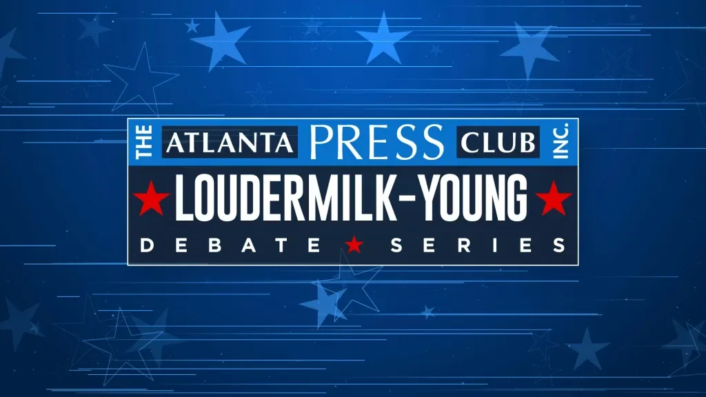 Atlanta Press Club Loudermilk-Young debate series logo