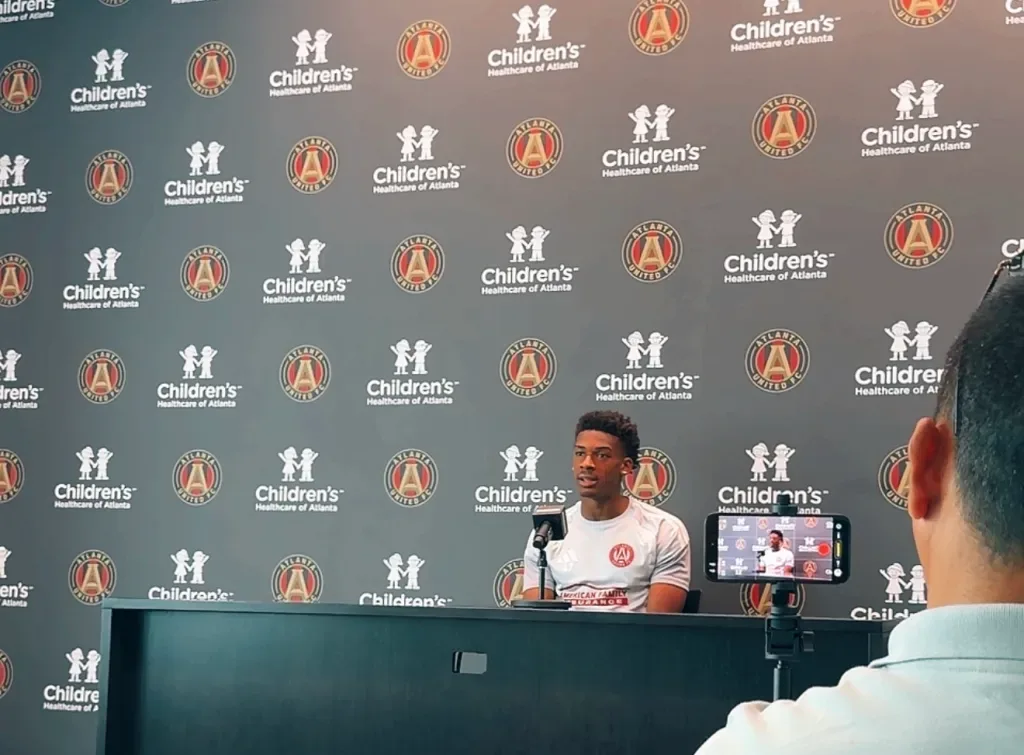 Atlanta United players training ahead of Saturday's match against the LA Galaxy
