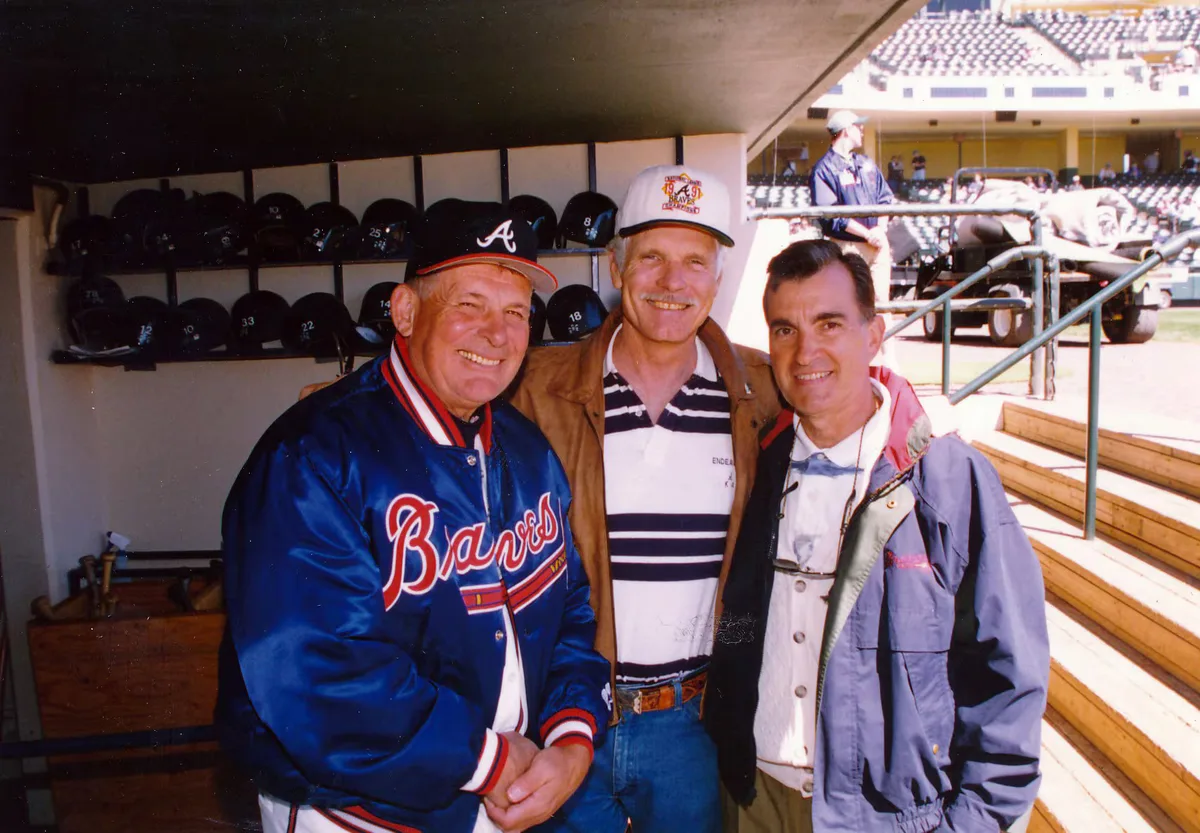 Atlanta Braves Hall of Fame manager Bobby Cox in the dugout