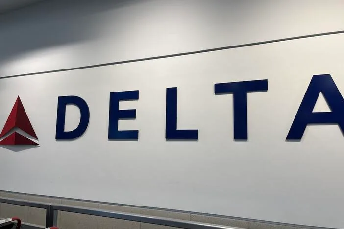 Delta Air Lines logo at Hartsfield-Jackson Atlanta International Airport