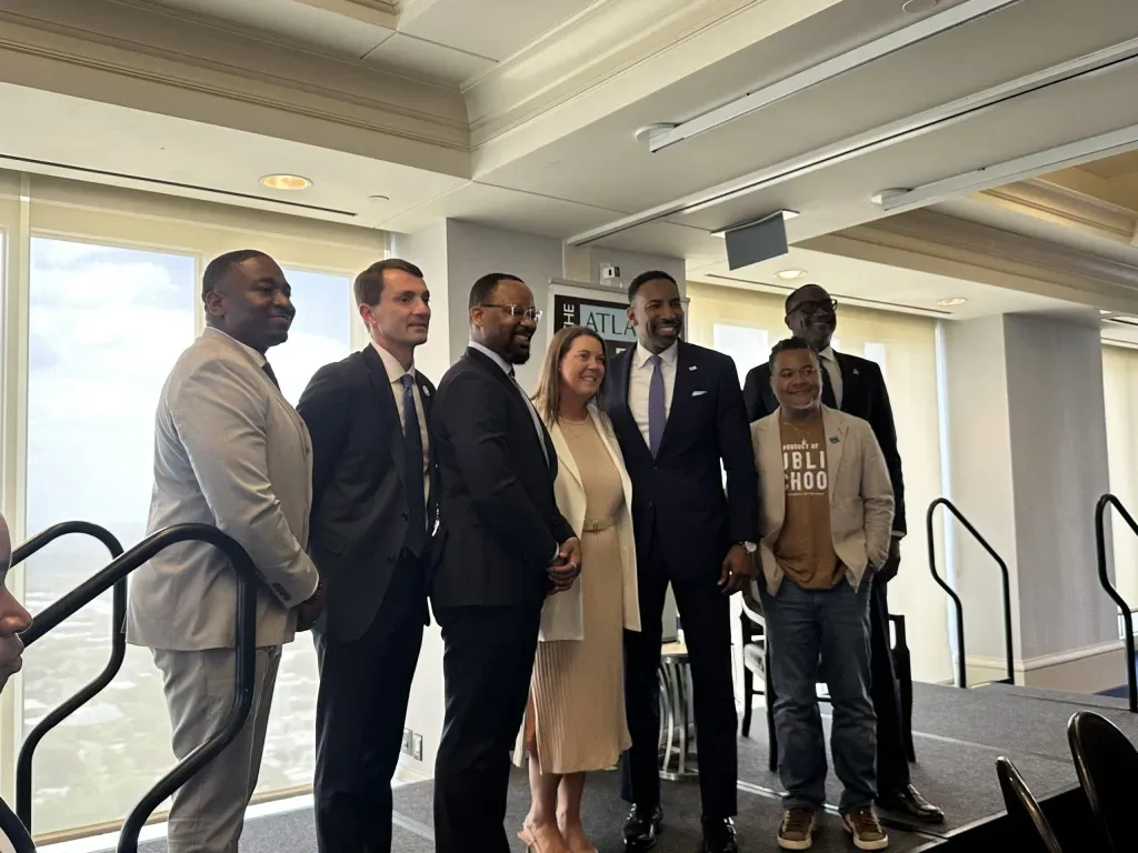 Mayor Andre Dickens speaking at Atlanta Press Club newsmaker event downtown