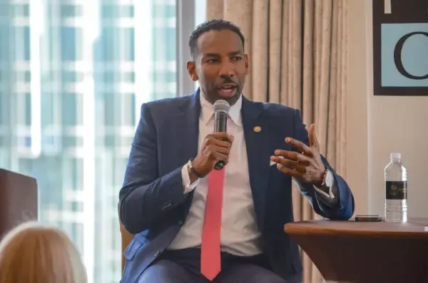 Atlanta Mayor Andre Dickens speaking about the Neighborhood Reinvestment Initiative
