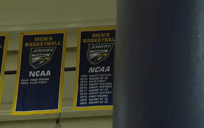 Emory University men's basketball team during the Division III national championship game