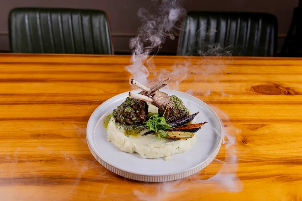 Grilled lamb chops at Fork & Vine Social in Decatur