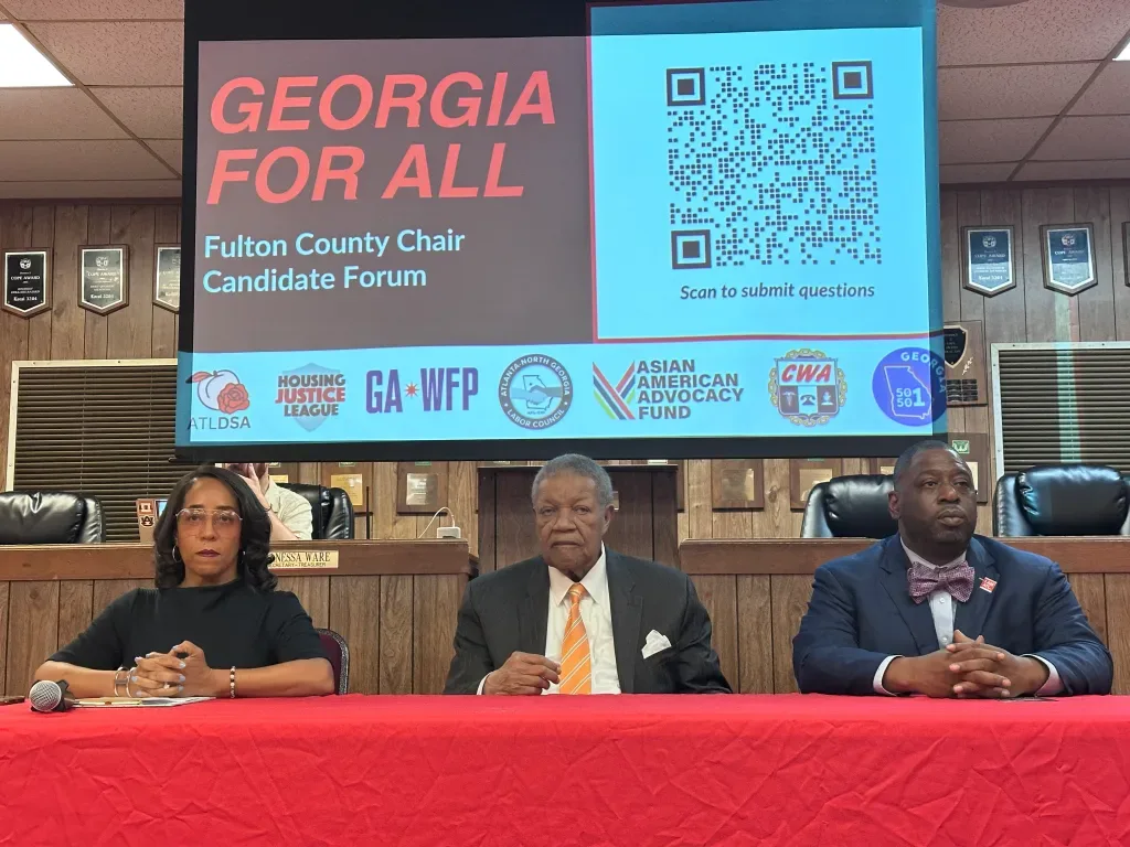 Fulton County Commission Chair candidates debate on stage
