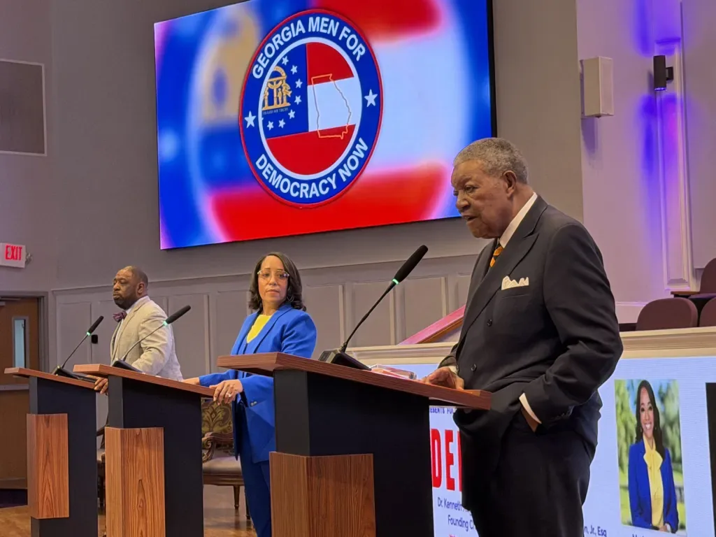 Fulton County Commission chair candidates debate at Enon Church