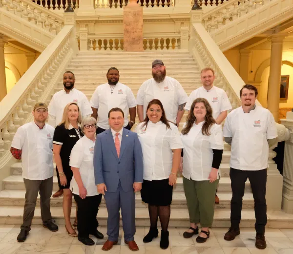 2026 Georgia Grown Executive Chef class at state capitol ceremony
