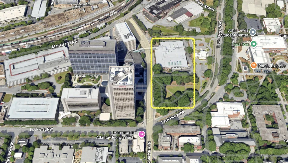 Coca-Cola property along North Avenue near the Georgia Tech campus