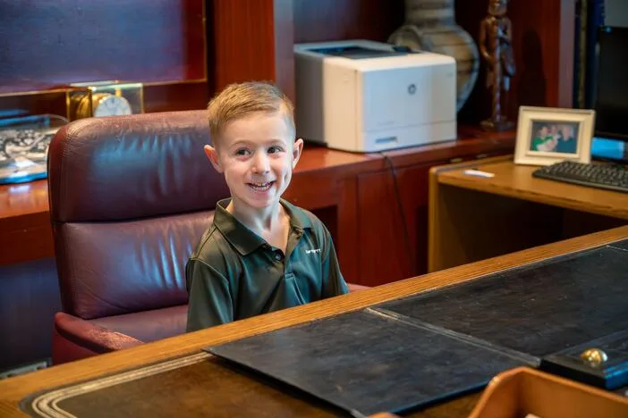 Young fan Ryan at the Jimmy Carter Presidential Library and Museum