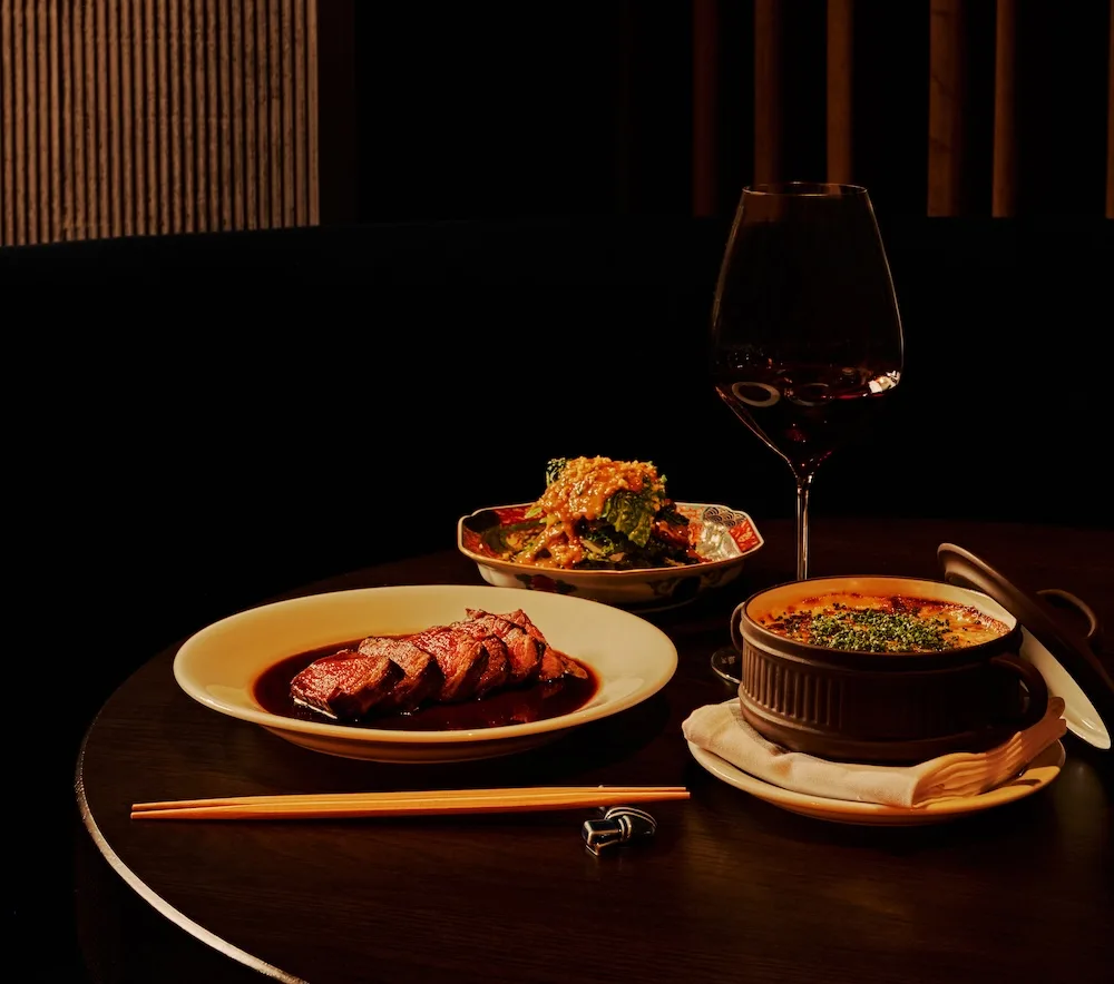 American wagyu filet dish at Koshu Club in Buckhead