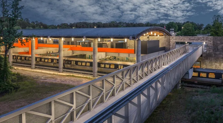 New pedestrian bridge at MARTA's Indian Creek station