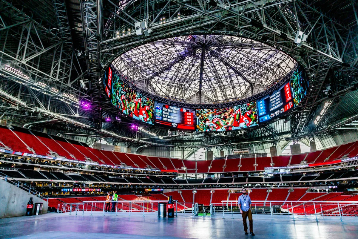 Food options at Mercedes-Benz Stadium in Atlanta