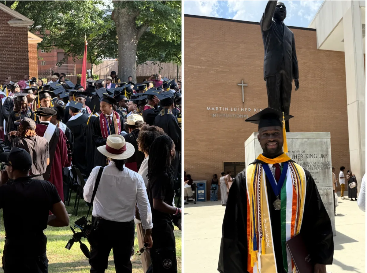 Morehouse College graduates at the 2026 commencement ceremony
