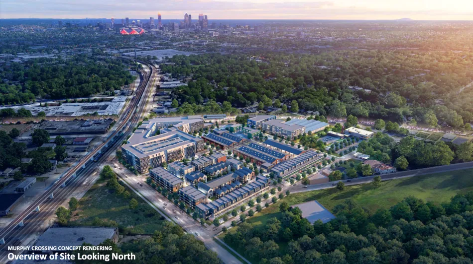 Overview rendering of new Murphy Crossing development plan
