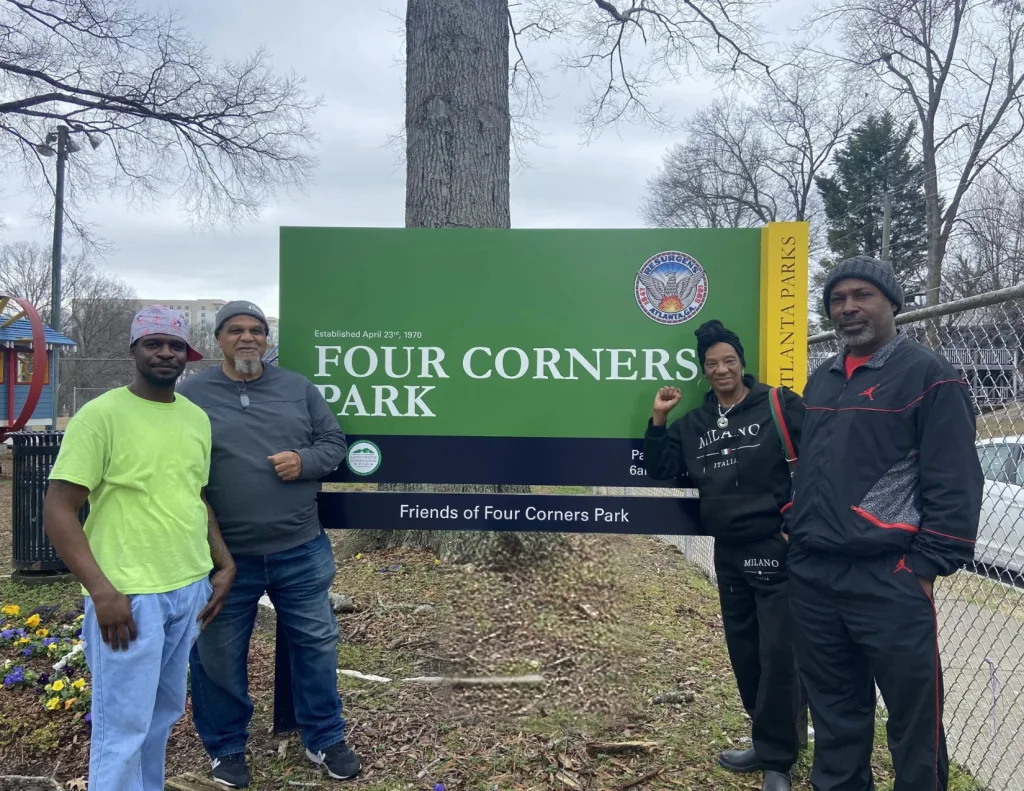 Four Corners Park announcement in Peoplestown with Park Pride and Bezos Earth Fund