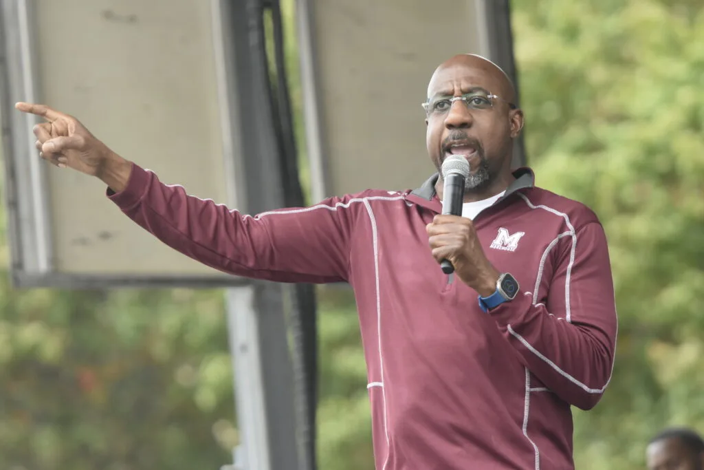 Senator Raphael Warnock speaking about housing policy