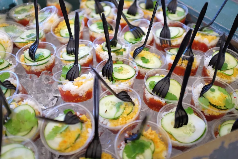 Tuna poke dish at Taste of Atlanta