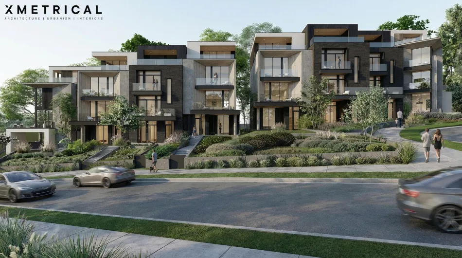 Rendering of Veridian Buckhead Townhomes on Pharr Road