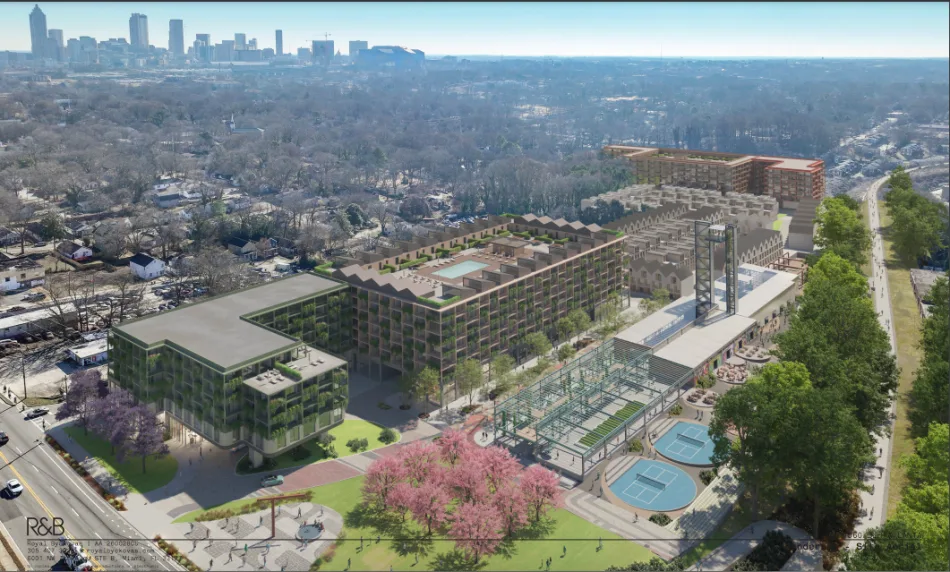 Rendering of proposed development site on the Westside near the Beltline