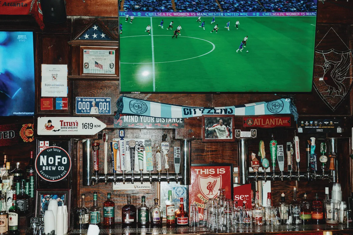 Fans gathered at an Atlanta bar to watch a soccer match
