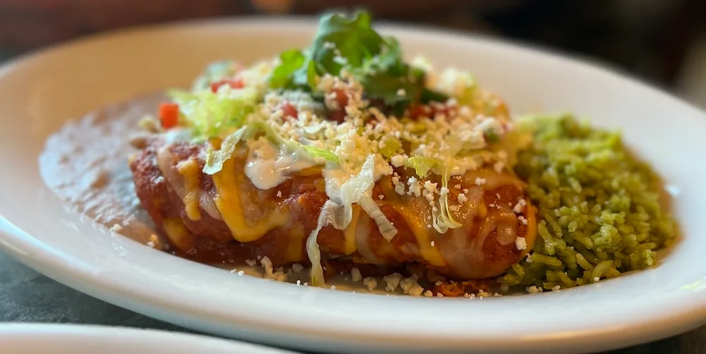 Chicken enchiladas at Wood's Chapel in Summerhill, Atlanta