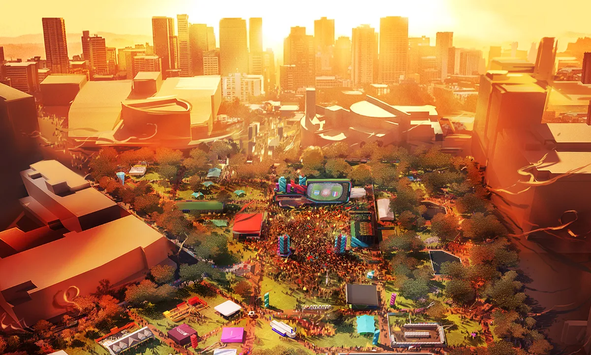 FIFA Fan Festival rendering at Centennial Olympic Park in Atlanta
